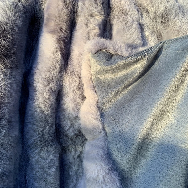 Tie-Dyed Rabbit Fur Elastic Blankets Faux Fur Throws